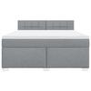 Maison Exclusive - Sommier à lattes de lit avec matelas Gris clair 180x200cm Tissu