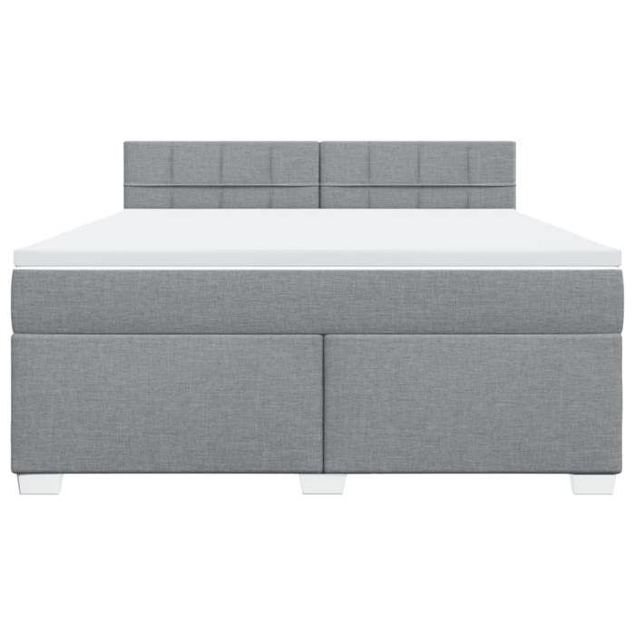 Maison Exclusive - Sommier à lattes de lit avec matelas Gris clair 180x200cm Tissu