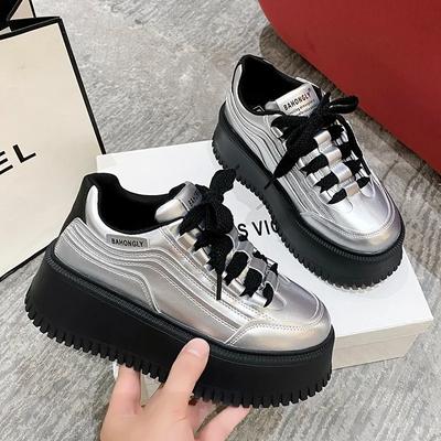 Модная обувь на платформе Женская 2024 Весна и Осень Новая Повседневная Универсальная Дышащая Сетчатая Мягкая Подошва Обувь для малышей Обувь для женщин