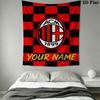 Custom Ac Milan Wall Hanging Printed Fabric Blanket Decorative Tapestries for Bedroom Living Room Home Decor