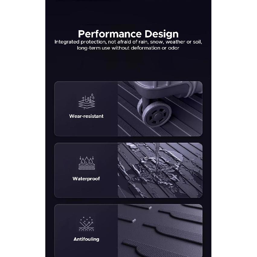 TEKSY For Tesla New Model Y 2026 2025 Juniper  Front and Back Trunk Mat TPE Carpet Waterproof Weather-resistant Pads Layer Mats