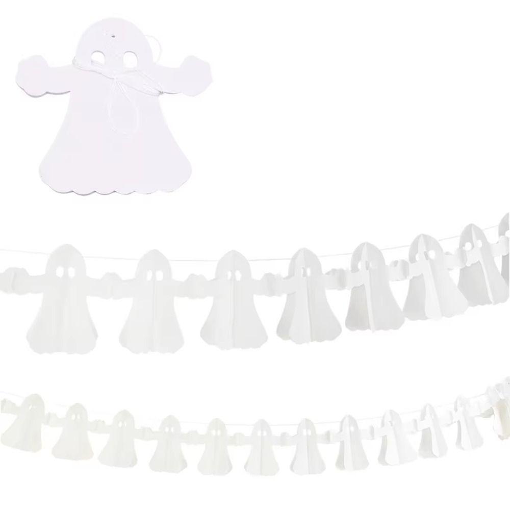 3 Meter Halloween Party Banner Pull Flower Spider Bat Decor Halloween Hanging Garland Horror Props
