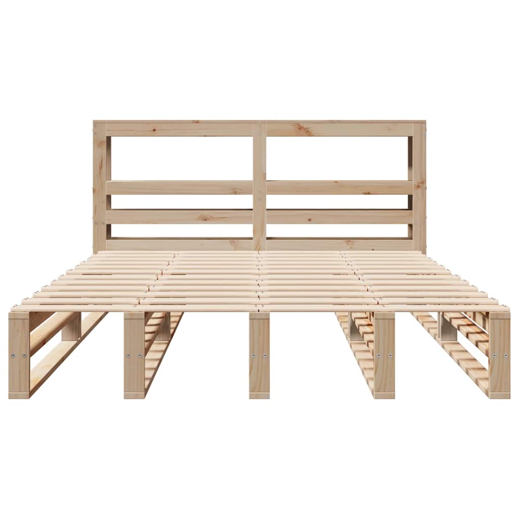 Solid Wood Bed without Mattress 120 x 190 cm Pine Wood