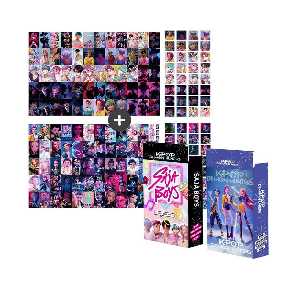 1+1 K-pop Demon Hunters Sticker Lomo Card 184pcs Kadehen Photocard