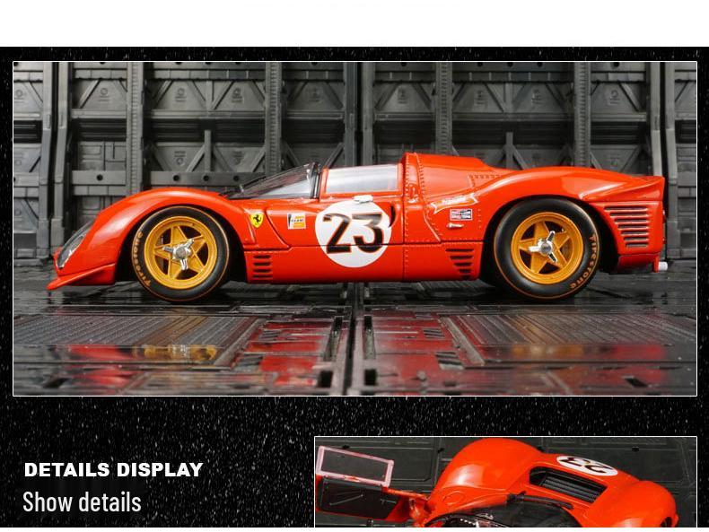 Bburago 1967 Ferrari 330 P4 Daytona Le Mans Модель винтажного гоночного автомобиля