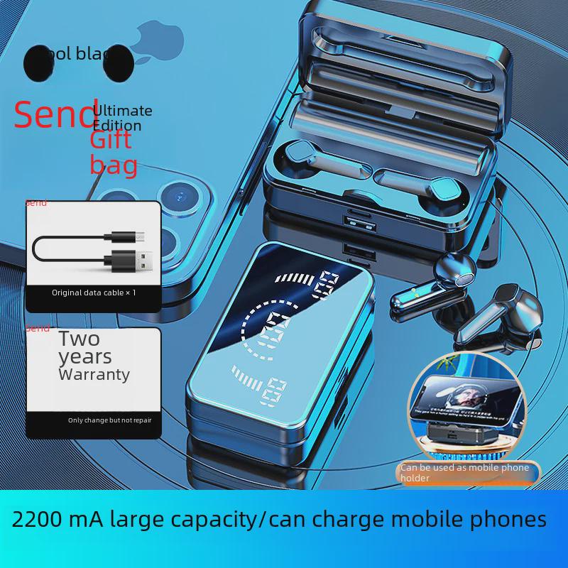 Bluetooth TWS-гарнитура с большим экраном: Беспроводные наушники-вкладыши V9 с двумя наушниками