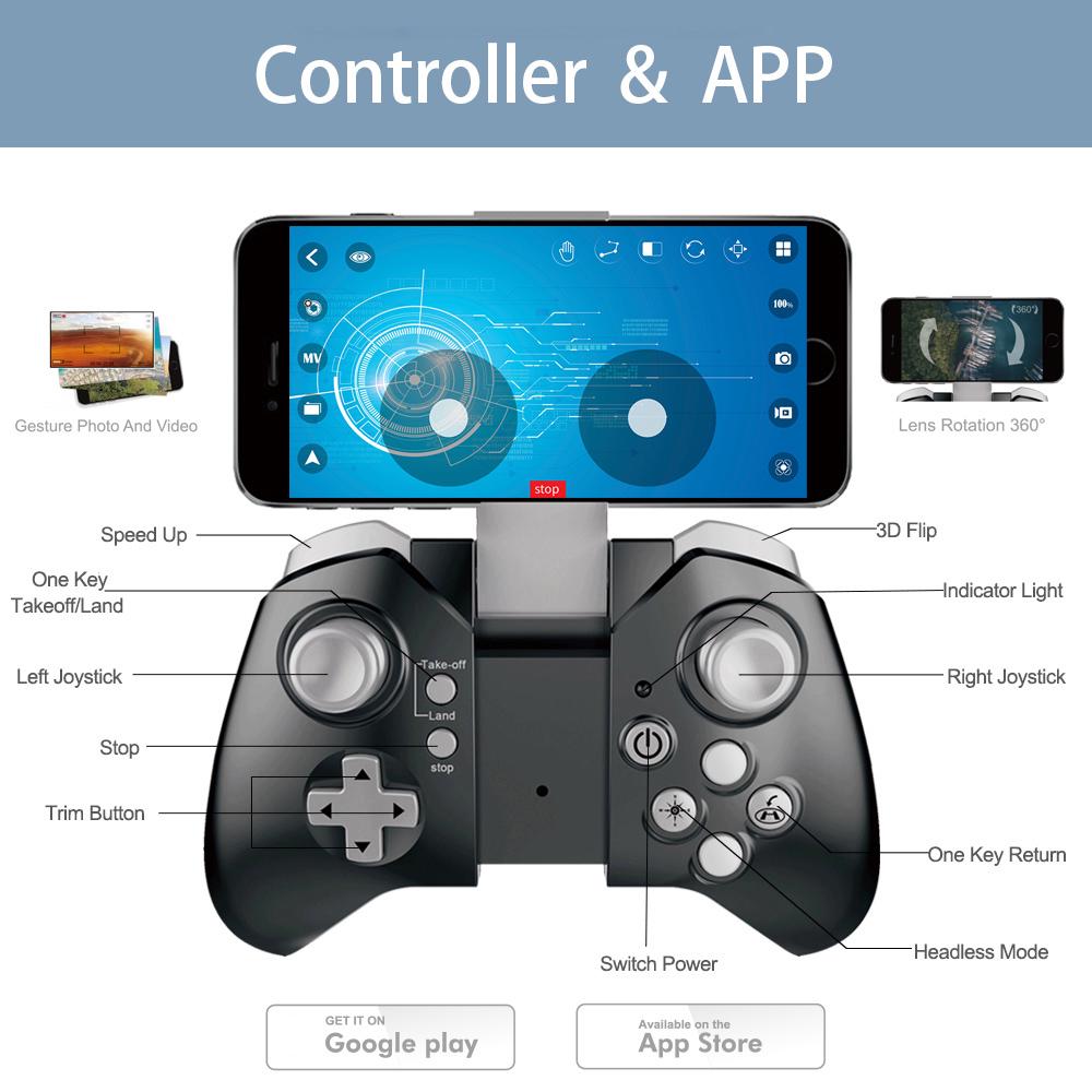 Дрон VISUO XS816 с камерой 4K Wi-Fi FPV Оптическое позиционирование потока Складная фотография с жестами