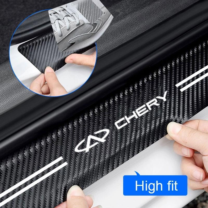 Car Trunk Bumper Guard Decals For Chery TIGGO 3 4 5 7 Pro 8Pro Max MVM X22 DR3 Amulet Fora Fulwin T11 A1 A3 A5 car Accessories z1