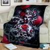 Horror Female Skull Dead Girl Gothic Blanket,Soft Throw Blanket for Home Bedroom Bed Sofa Picnic Travel Office Cover Blanket Kid