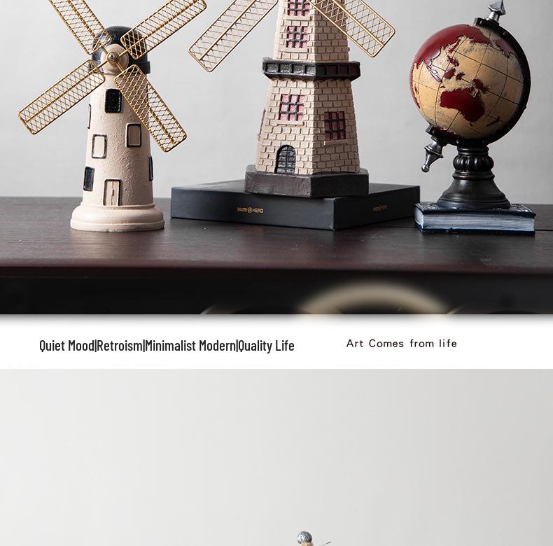 Modern Retro Dutch Windmill Wine Cabinet Tabletop Decoration