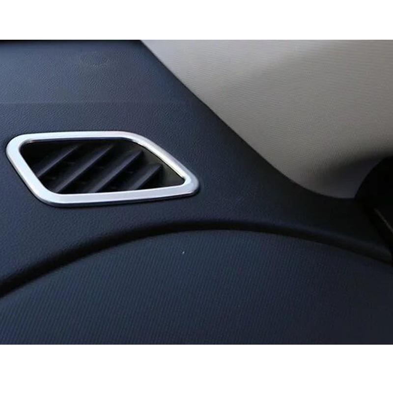 Car Styling ABS/Steel Cover For Hyundai Creta IX25 2014 2015 2016 2017 2018 Garnish Trim Front Air Condition Outlet Vent