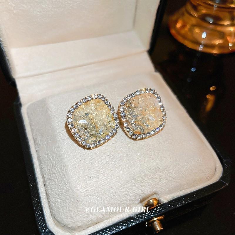 Женские серьги GemChic, модные серьги-гвоздики с иглами, градиентные серьги с имитацией драгоценных камней, высококачественные серьги, изысканные ювелирные изделия на день рождения, Рождество, подарок