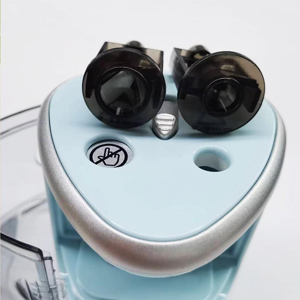 Электрическая точилка для карандашей Tenwin с двумя отверстиями, полуавтоматическая, с двумя отверстиями для грубой и тонкой заточки. Батарейки в комплект не входят.