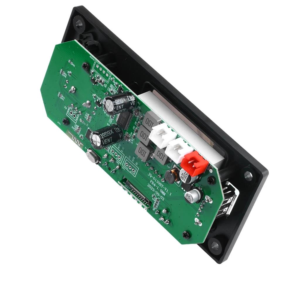 2*50 Вт DIY цифровой усилитель Bluetooth 5,0 MP3 декодер плата автомобильный MP3 музыкальный плеер USB FM-радио TF карта микрофон Aux модуль записи