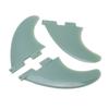 3pcs Surfboard Tail Fin Fiberglass Paddle Board Fin Replacement Green Surf Accessories