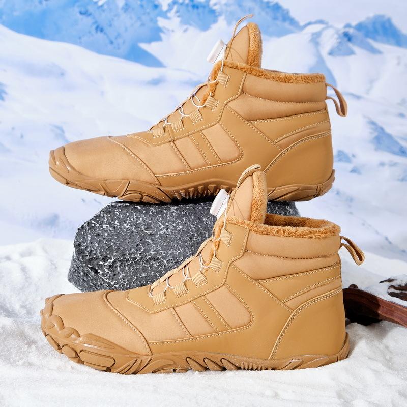 Winter warm non-slip snow boots velvet waterproof outdoor sports shoes windproof fashionable large size high-top board shoes men