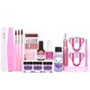 Acrylic Nail Kit for Beginners with Electric Nail Drill, Base Coat & Top Coat, Complete Acrylic Powder Set for Newbies