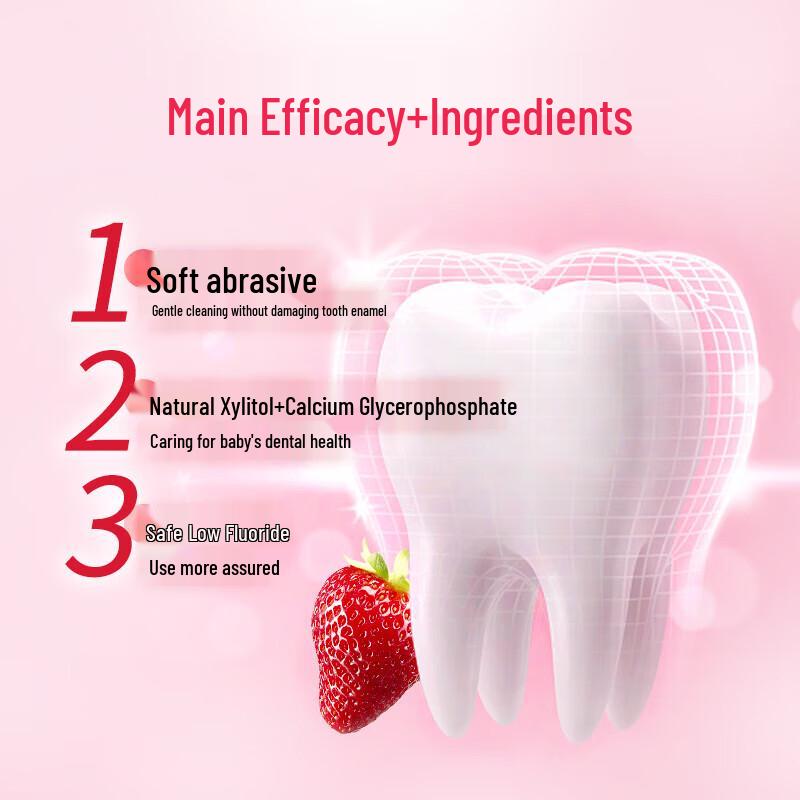 Kids Strawberry Fluoride Pump Toothpaste