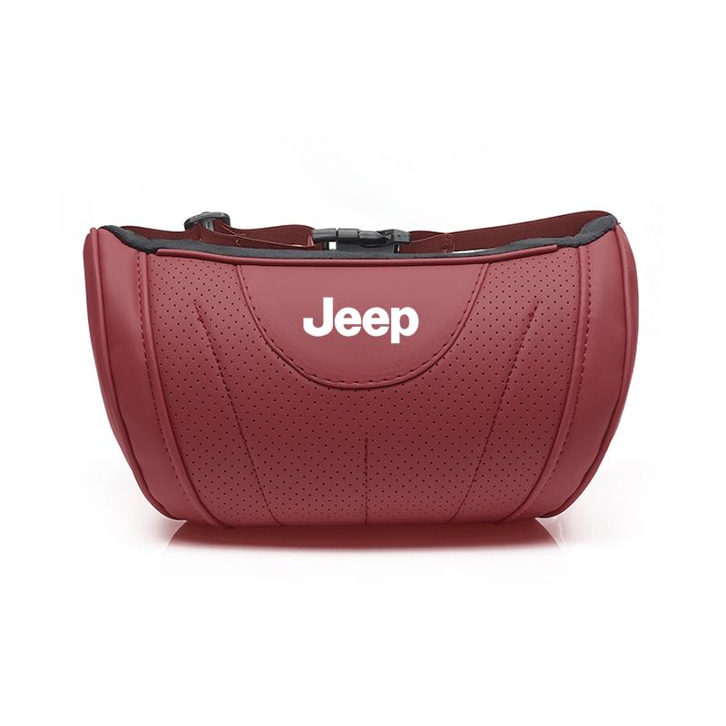 CMH1 Автомобильная Подушка для Шеи Jeep Кожаная Дышащая Мягкая Аксессуары для Подголовника Для Renegade Cherokee Compass JK Wrangler JL Gladiator Grand