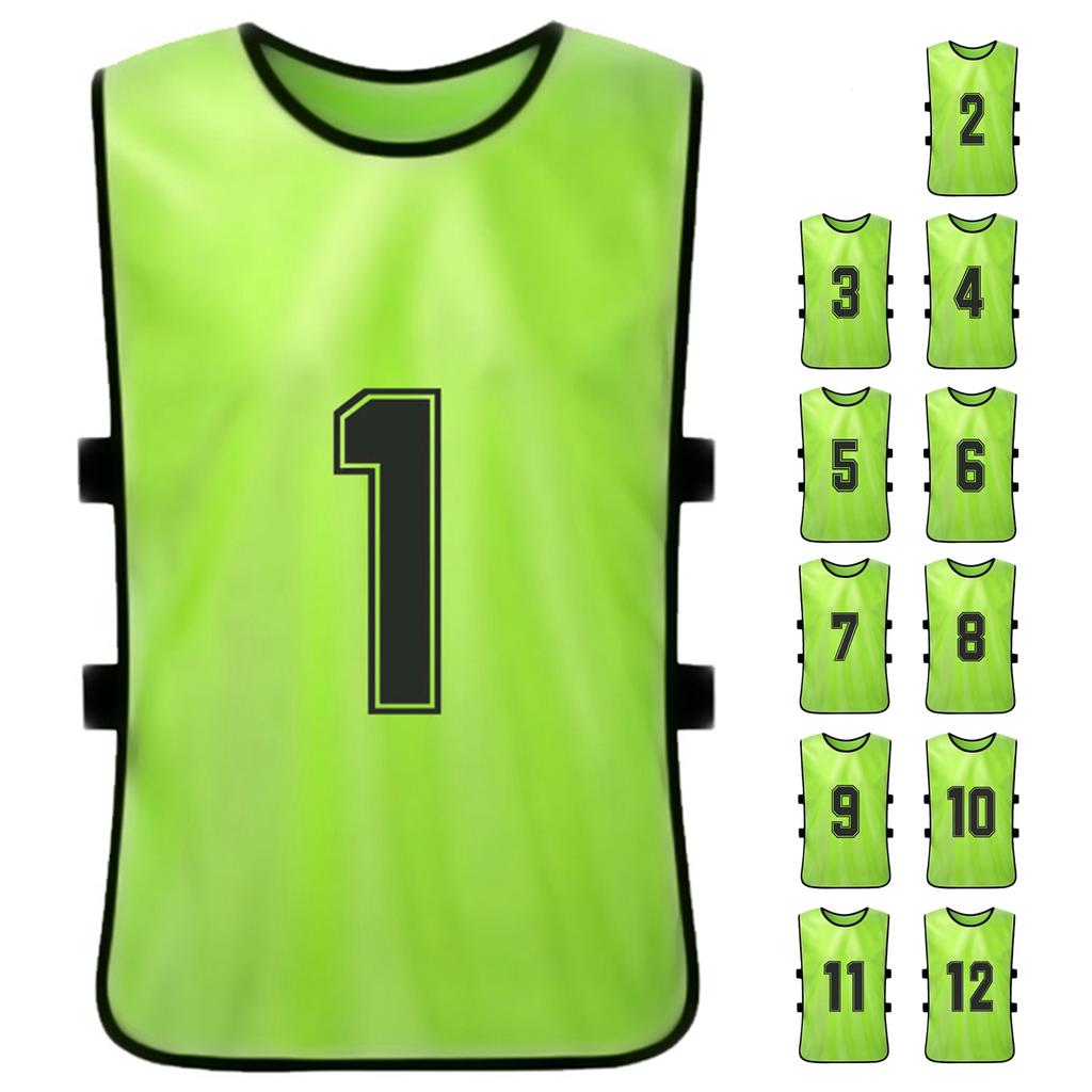 6PCS Kid S Football Pinnies Quick Drying Soccer Jerseys Youth Sports Scrimmage Basketball Team Training Numbered Bibs