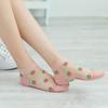 5 пар летних носков Harajuku Banana Lace Mesh Sock для женщин, прозрачные эластичные носки для девочек, мягкие женские цвета случайного выбора 2024