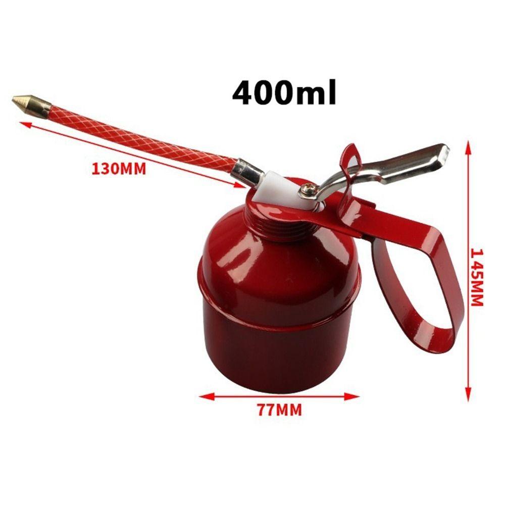 Red Pistol Type Oiler Thumb Lever Oil Squirt Can Durable Manual Oiler Can Maintenance Use