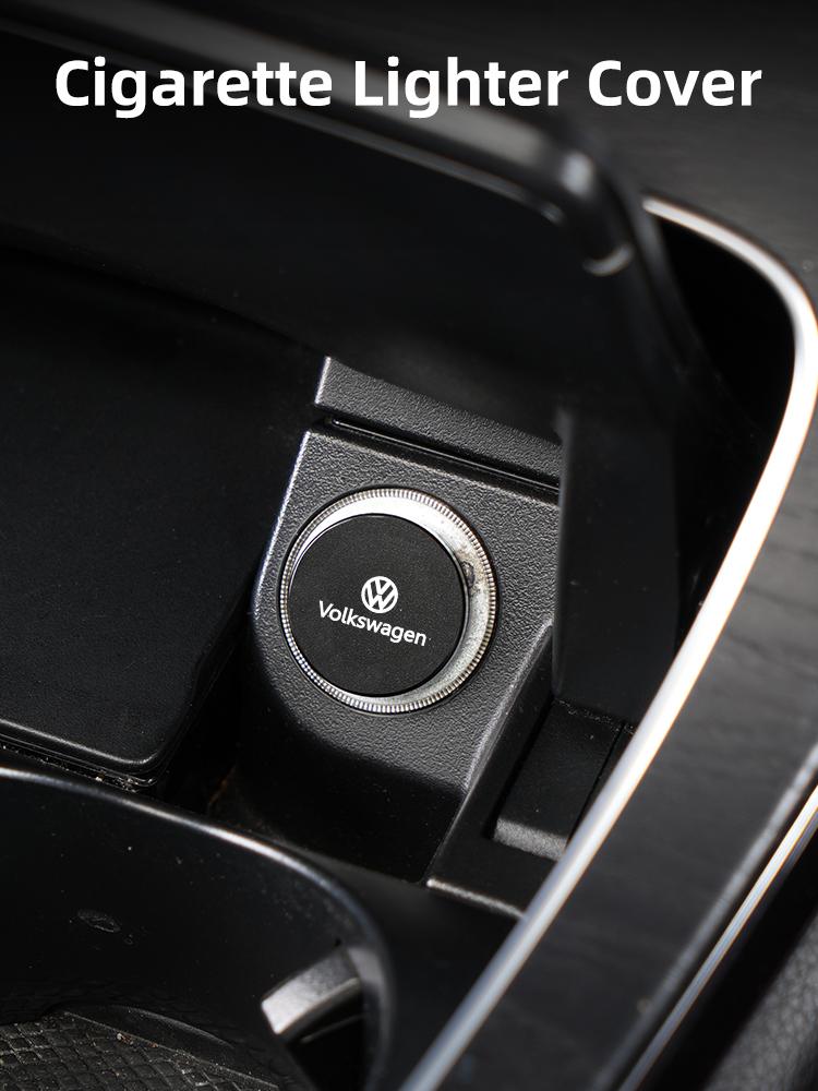 CUP1 Metal Car Cigarette Lighter Cover Decorative Cover DustProof Dust Cover Auto Accessories For VW GTI Polo Passat Scirocco Tiguan