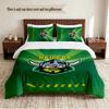 Canberra Raiders Personalized Custom Name 3‑Piece Bedding Set Soft Duvet Cover Set For Bedroom Home Decor