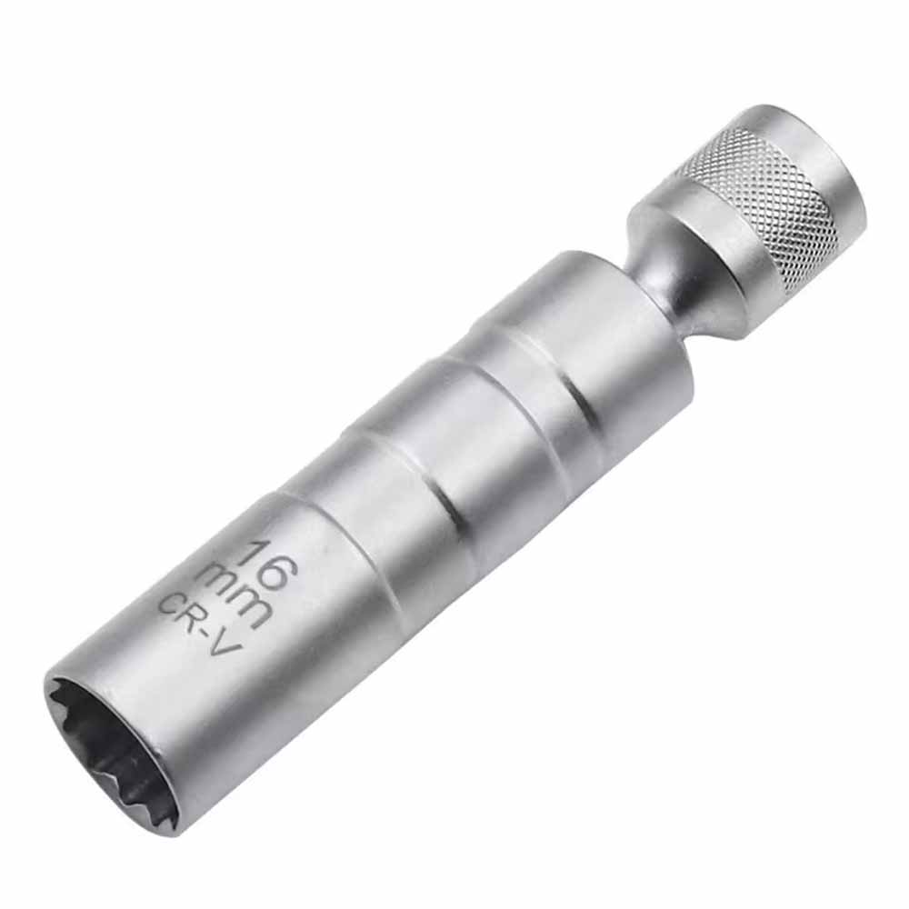 Spark Plug Socket Wrench Adapter 14mm16mm Install Replace Kit Universal Joint W/ Magnetic Flexible Socket 3/8" Drive Repair Tool