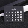 12 Pair/Pack New White Shiny Wedding Stud Earrings Set For Women Men Crystal Jewelry Accessories Jewelry Earrings
