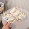 Детская обувь на плоской подошве, милые кролики, нескользящая, для мальчиков и девочек, обувь для ходьбы, на липучке, новая модная детская повседневная обувь 2025, размеры 16-26