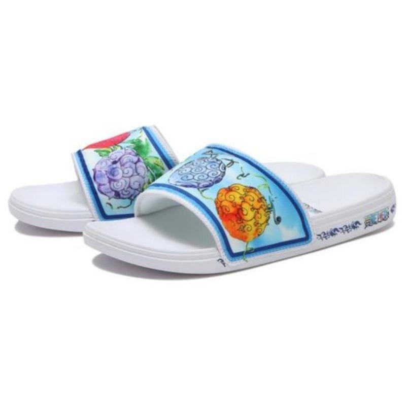 ONE PIECE x Vans La Costa Slide-On "Devil Fruit" Unisex Sports Slides White VN0A5HF57WM