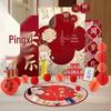 First Birthday Wall Decoration Kit for Boys & Girls - Complete Zhua Zhou Props & KT Board Set