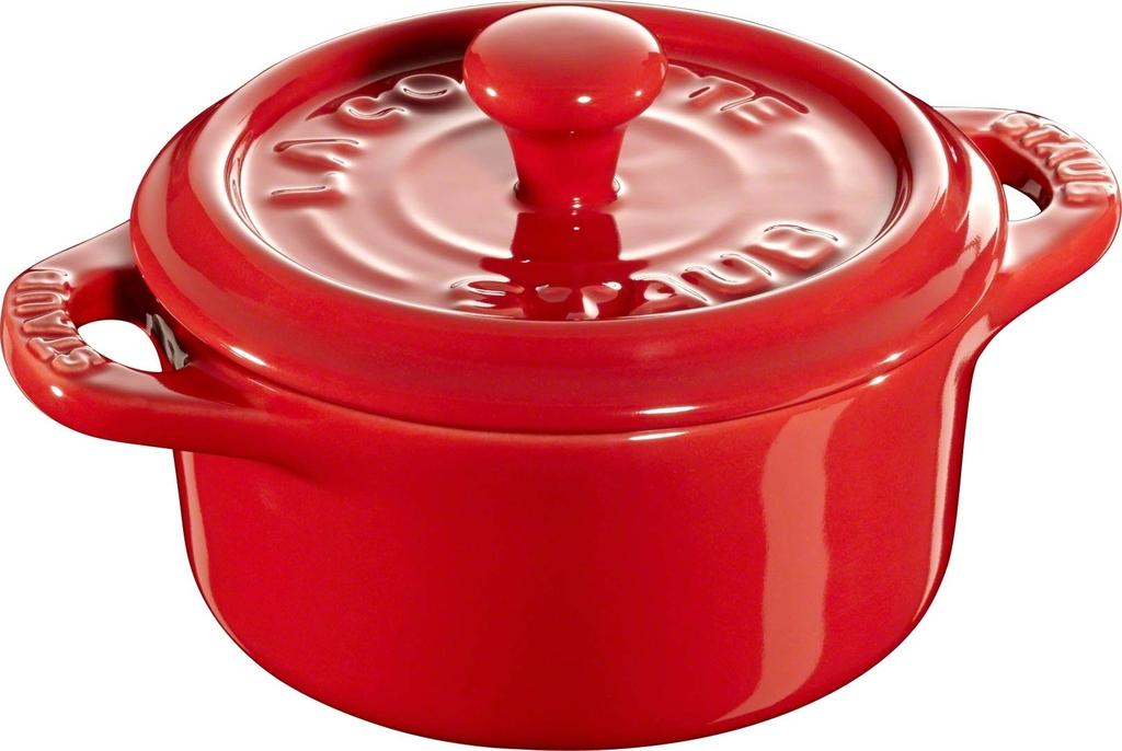 Staub Ceramic Cocotte Round 10cm Cherry 40511-236