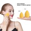 with Egg Case Makeup Sponges Set Yellow Face Makeup Tools  for Foundation Application