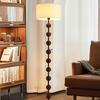 Mid-Century Walnut Floor Lamp: Retro Bedside & Living Room Ambient Light