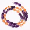 Natural Amethyst Carnelian Gemstone Smooth Beads Necklace 3-12 Mm 18" UB-8356 UB-8356