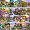 5D Diamond Painting House Craft Kit Full Drll Square Diamond Embroidery Landscape Mosaic Garden Art Rhinestone Wall Art