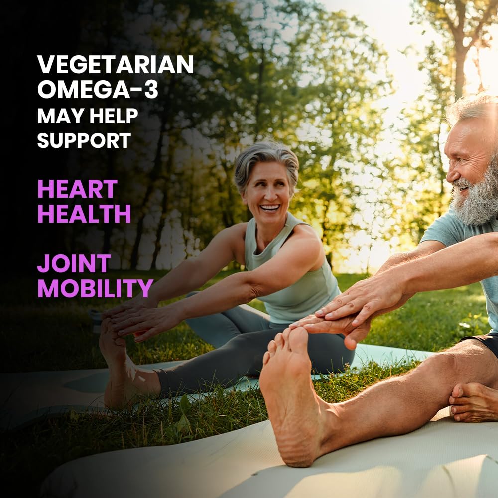 Carbamide Forte Veg Omega3 DHA 250mg Gummies for Men Women Kids - 60 Veg Gummies for Heart Brain Joints