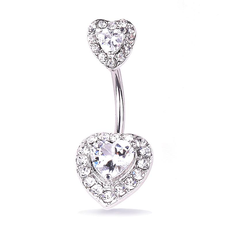 Heart Navel Belly Button Rings Barbell Navel Ring Piercing Body Jewelry