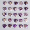 Hot Sell Natural Crystals Healing Stones Heart-shaped Stones Rose Quartz Amethyst Rune Stones Set