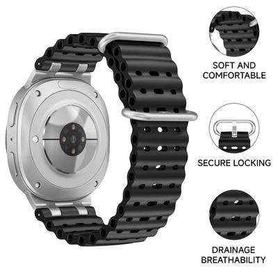 Морской силиконовый ремешок для Samsung Galaxy Watch 8 Classic/40 44 мм, ремешок для Galaxy Watch 40/44 мм, аксессуары для Watch 8 Classic
