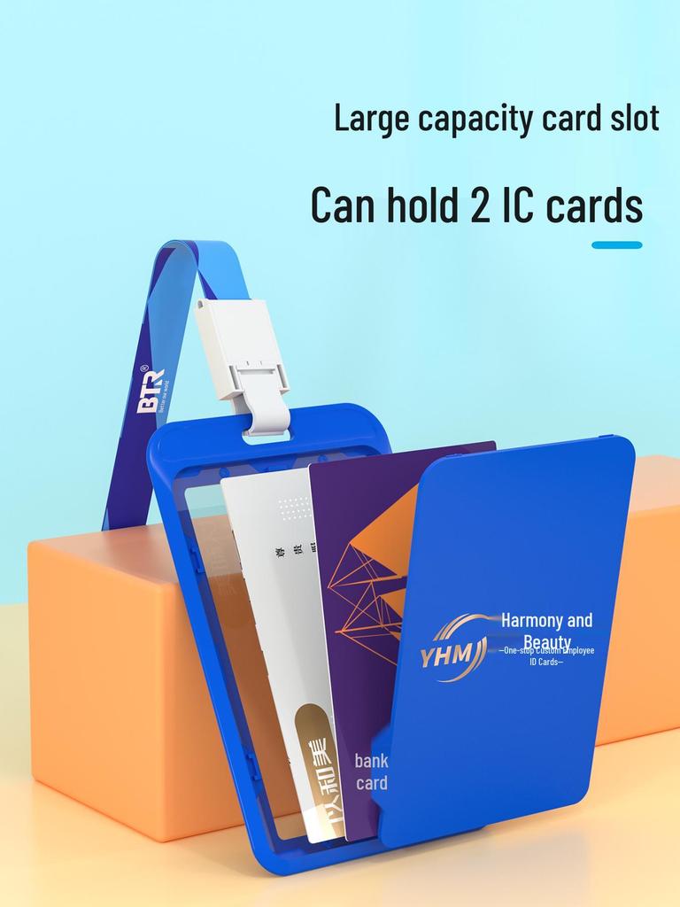 Employee & Student ID Card Holder with Lanyard for Access Control and Meal Cards