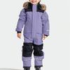 Children's Fashion Outdoor Waterproof Fleece-Lined Thickened Warm Boys' And Girls' One-Piece Ski Suit