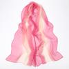 Silk Scarf For Women In Summer Fashionable Shawl Thin And Versatile Spring And Autumn Sand Scarf Long Chiffon Small Strip Scarf
