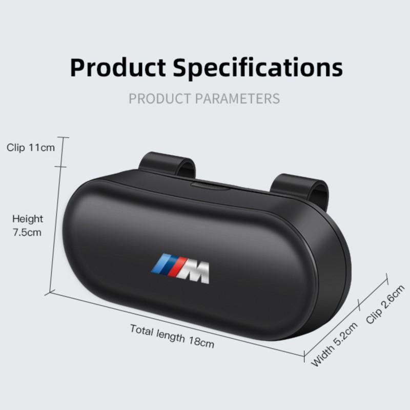SNLL4 Car Glasses Holder Sun Visor Storage Case Anti-Scratch Protection Box Interior Sticker For BMW M2 M3 M4 X1 X3 X4 X5 E87 X7 E91