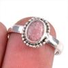 Natural Rhodochrosite Gemstone 925 Solid Sterling Silver Jewelry Ring S.7 B4p58