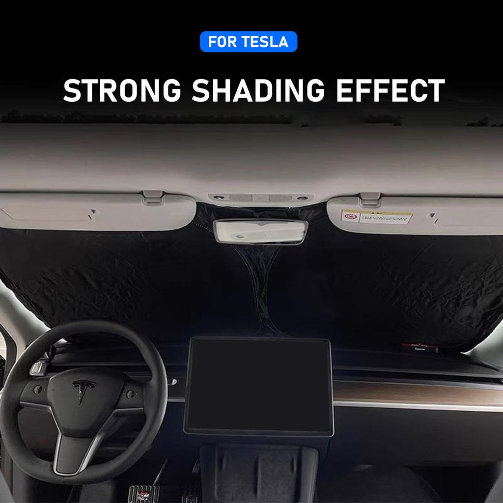 For Tesla Model Y 2023 2022 Windshield Sunshade Folding Front Window Sun Shade Cover Heat Protection Visor