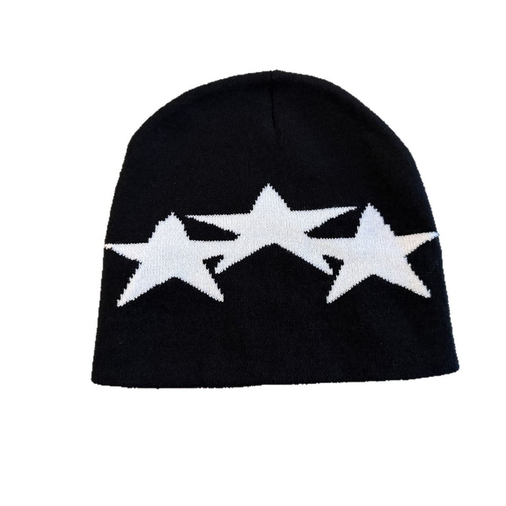 Pullover Style Warm Knit Hat Windproof Y2K Style Cap Fashion Gothic Punk Hat Unisex Daily Wear