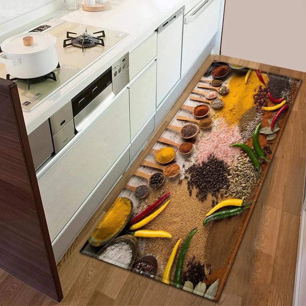 Flavoring Fruit Floor Mat Vegetable Carpet for Kitchen or Entrance Washable Non-Slip Rug Home Decor Large Size for Household Use